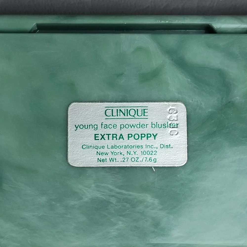 CLINIQUE Young Face Powder Blusher EXTRA POPPY 40 w/‎ Box Full Size RARE
